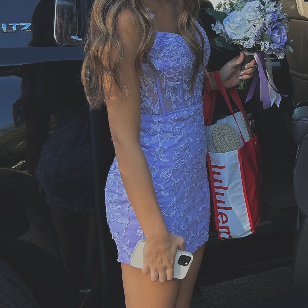 Amazon Lavender Lace Dress